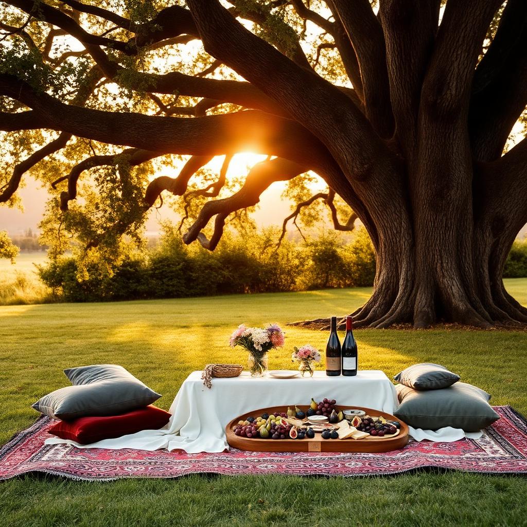 Golden-Hour Picnic Under the Oaks — Napa Valley